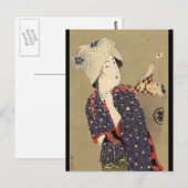 Japans schilderen. Vrouw met baby c. 1909 Briefkaart (Voorkant / Achterkant)