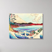 Japans schilderende golven bergen bomen canvas afdruk (Voorkant)