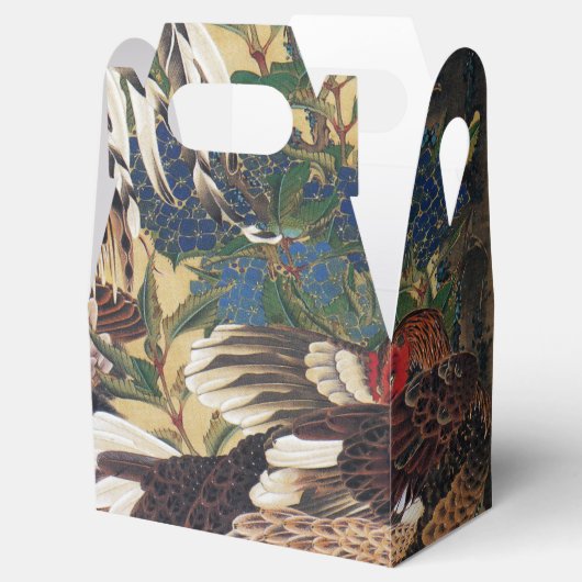 Japans schilderij Haan Favor Box Bedankdoosjes (Geopend)