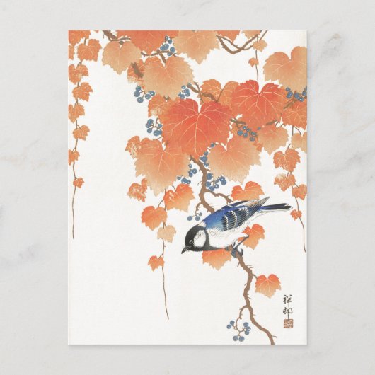 Japans schilderij van ohara koson, ,小 邨 の 日 本  briefkaart (Voorkant)