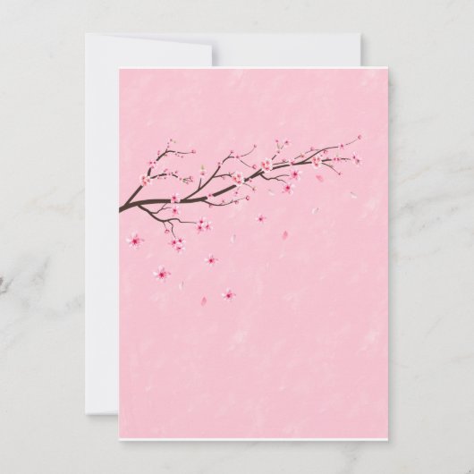 Japans schoeisel met rolCherry Blossom Tree Kaart (Achterkant)