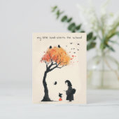 Japans schoolmeisje en haar moeder briefkaart (Staand voorkant)