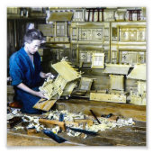  Japans schrijn maker ambachtsman oud Japan Foto Afdruk (Voorkant)