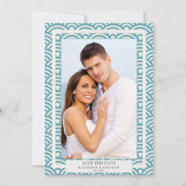 Japans Seigaiha bruiloft redt de foto van de Datum Kaart