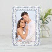 Japans Seigaiha bruiloft redt de foto van de Datum Kaart (Staand voorkant)