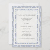 Japans Seigaiha bruiloft redt de foto van de Datum Kaart (Achterkant)