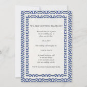 Japans Seigaiha bruiloft redt de foto van de Datum Kaart (Achterkant)