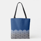 Japans Seigaiha-golfpatroon Tote Bag (Achterkant)