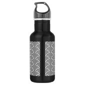 Japans Seigaiha Wave Patroon met Monogram Waterfles (Achterkant)