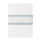 Japans Seigaiha Waves Elegant Blauw + Wit Uitnodigingen Wikkel (Achterkant Voorbeeld)