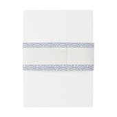 Japans Seigaiha Waves Elegant zacht Paarse blauw Uitnodigingen Wikkel (Achterkant Voorbeeld)