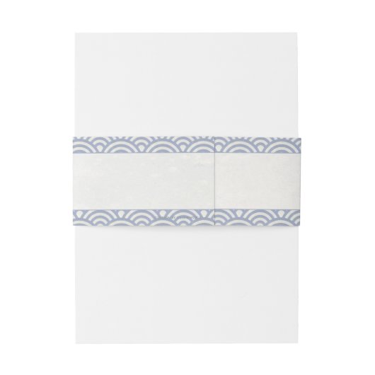 Japans Seigaiha Waves Elegant zacht Paarse blauw Uitnodigingen Wikkel (Achterkant Voorbeeld)