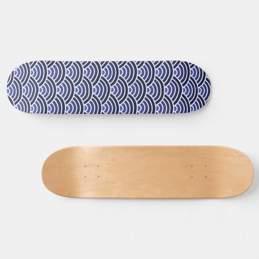 Japans Seigaiha Waves Patroon Persoonlijk Skateboard (Horizontaal)