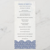 Japans Seigaiha Waves Program/Orde van de Dienst Programmakaart (Achterkant)