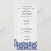 Japans Seigaiha Waves Program/Orde van de Dienst Programmakaart (Voorkant / Achterkant)