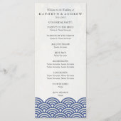 Japans Seigaiha Waves Program/Orde van de Dienst Programmakaart (Voorkant)