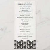 Japans Seigaiha Waves Program/Orde van de Dienst Programmakaart (Achterkant)