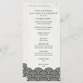 Japans Seigaiha Waves Program/Orde van de Dienst Programmakaart (Voorkant / Achterkant)