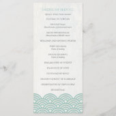 Japans Seigaiha Waves Program/Orde van de Dienst Programmakaart (Achterkant)