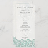 Japans Seigaiha Waves Program/Orde van de Dienst Programmakaart (Voorkant / Achterkant)