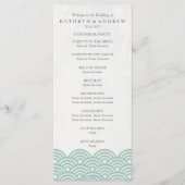 Japans Seigaiha Waves Program/Orde van de Dienst Programmakaart (Voorkant)