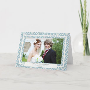 Japans Seigaiha Weddenschap Hartelijk dank/Aangepa Bedankkaart