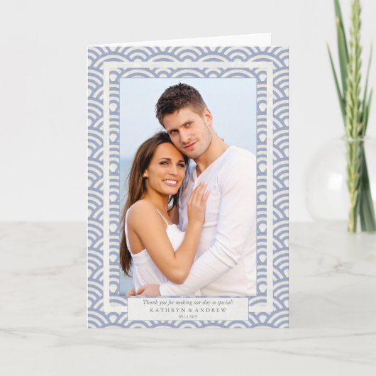 Japans Seigaiha Weddenschap Hartelijk dank Bedankkaart (Voorkant)