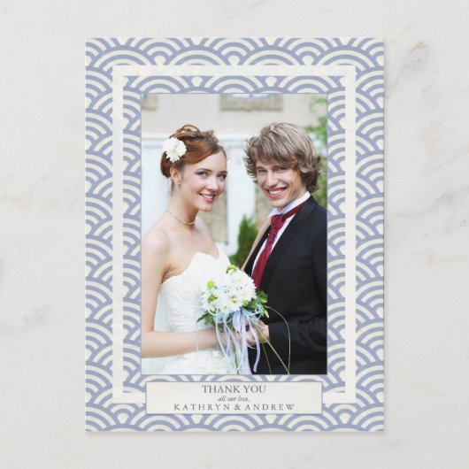 Japans Seigaiha Weddenschap Hartelijk dank voor aa Briefkaart (Voorkant)