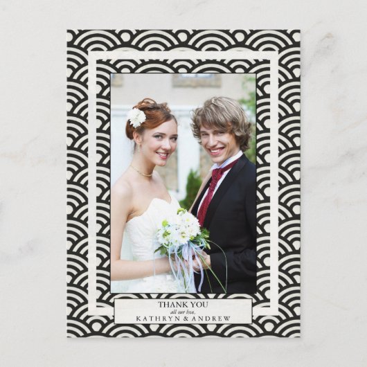 Japans Seigaiha Weddenschap Hartelijk dank voor aa Briefkaart (Voorkant)