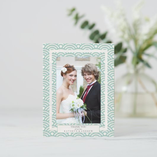 Japans Seigaiha Weddenschap Hartelijk dank voor aa Briefkaart (Staand voorkant)