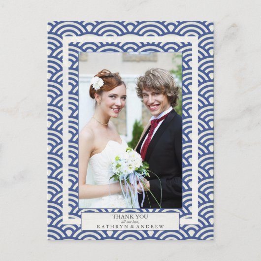 Japans Seigaiha Weddenschap Hartelijk dank voor aa Briefkaart (Voorkant)