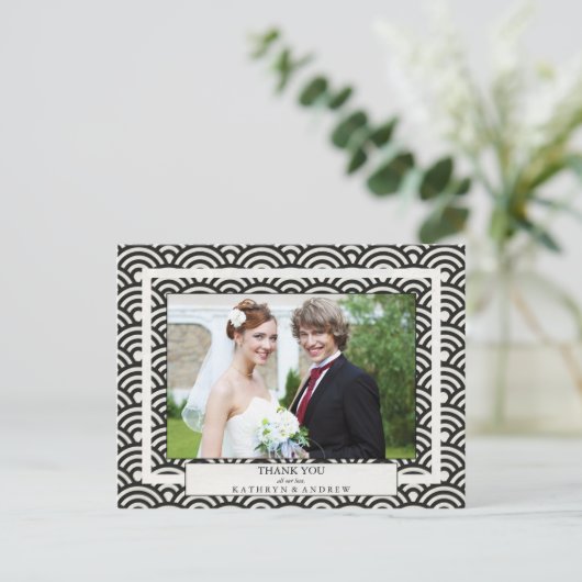 Japans Seigaiha Weddenschap Hartelijk dank voor aa Briefkaart (Staand voorkant)