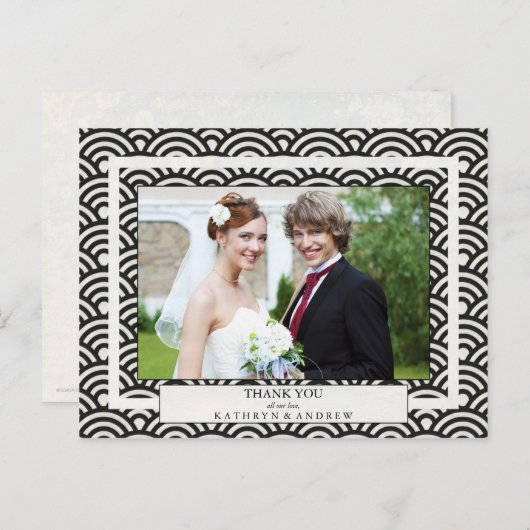 Japans Seigaiha Weddenschap Hartelijk dank voor aa Briefkaart (Voorkant / Achterkant)