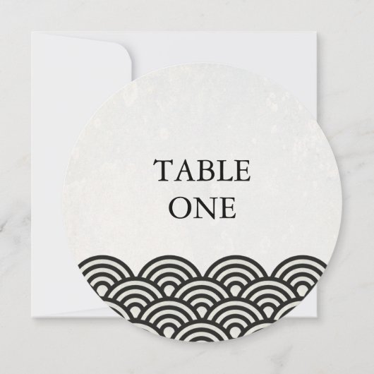 Japans Seigha met piekgolven rondetafelnummer Kaart (Achterkant)