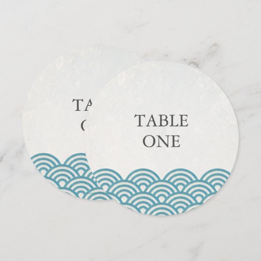 Japans Seigha met piekgolven rondetafelnummer Kaart (Voorkant / Achterkant)