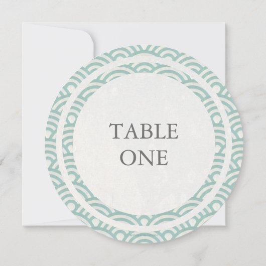 Japans Seigha met piekgolven rondetafelnummer Kaart (Achterkant)