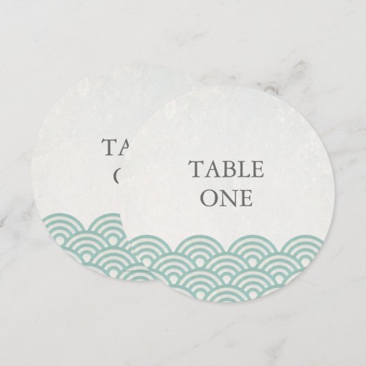 Japans Seigha met piekgolven rondetafelnummer Kaart (Voorkant / Achterkant)