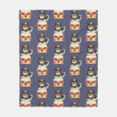 Japans shiba Inu Dog Waterverf Patroon Fleece Deken (Voorkant)