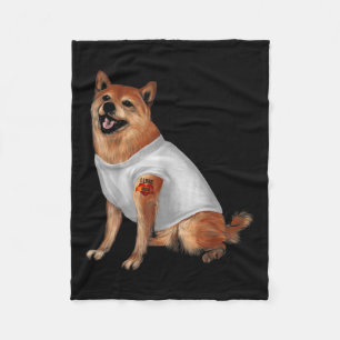 Japans Shiba Inu Tattoo Hondenliefhebber Huisdiere Fleece Deken