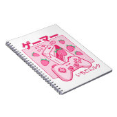 Japans Shirt van de aardbeienmakreel Kawaii Notitieboek (Rechterzijde)