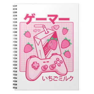 Japans Shirt van de aardbeienmakreel Kawaii Notitieboek