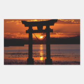 Japans Shrine Nagao Rechthoekige Sticker (Voorkant)