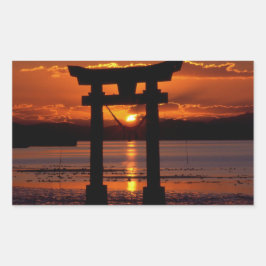 Japans Shrine Nagao Rechthoekige Sticker