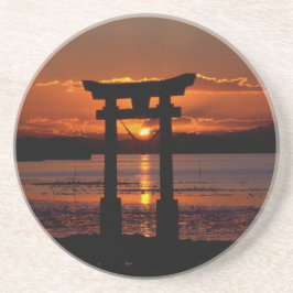 Japans Shrine Nagao Zandsteen Onderzetter