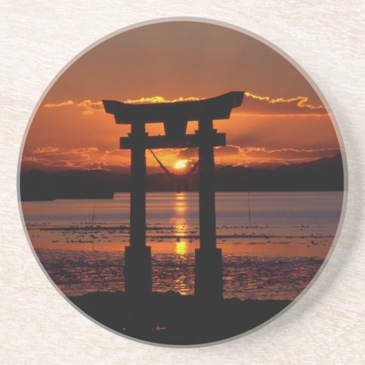 Japans Shrine Nagao Zandsteen Onderzetter (Voorkant)