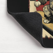 Japans Skateboard Samurai Cat Tattoo Kawaii Ninj Muismat (Hoek)