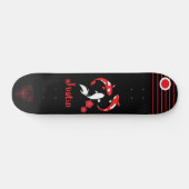 Japans skateboard van Samurai met naam (Horizontaal)