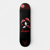 Japans skateboard van Samurai met naam (Voorkant)
