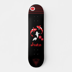 Japans skateboard van Samurai met naam