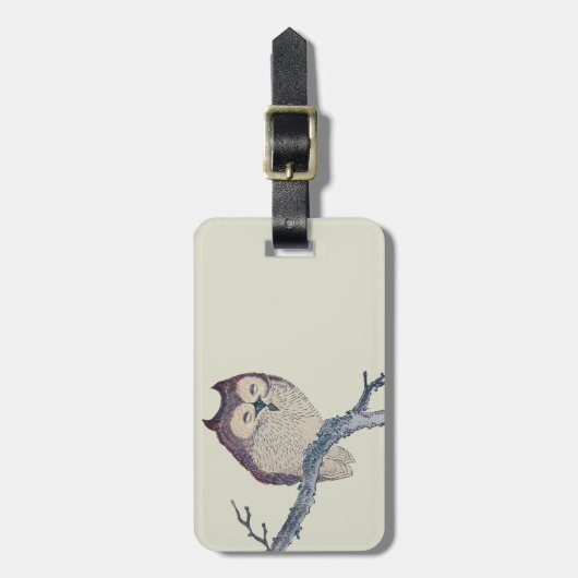 Japans slaapzooltje bagagelabel (Voorkant verticaal)